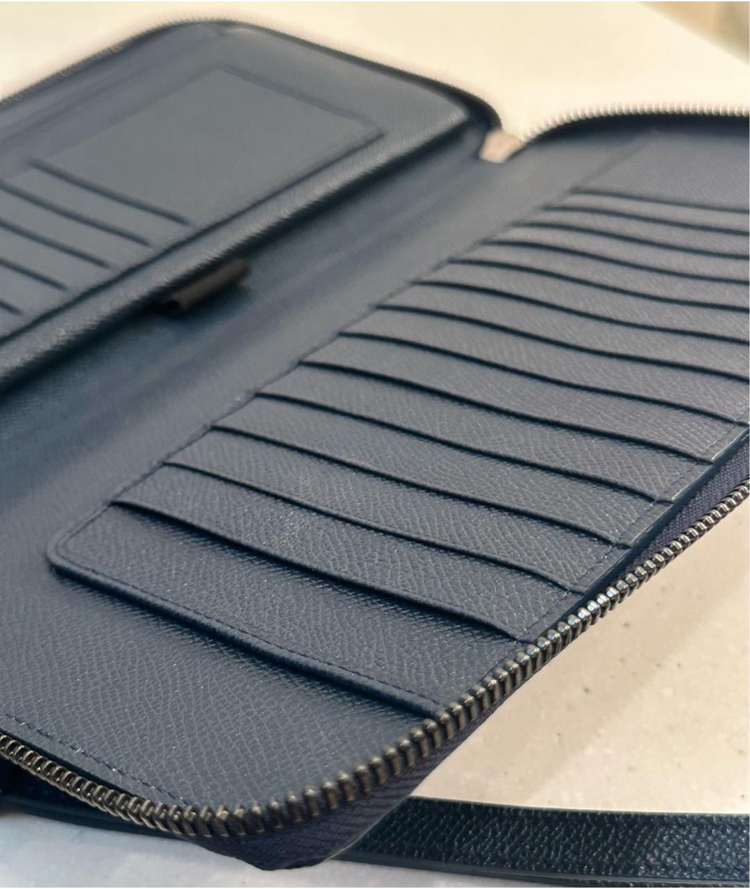 DOLCE&GABBANA Темно-синий кожаный кошелек, фото 6