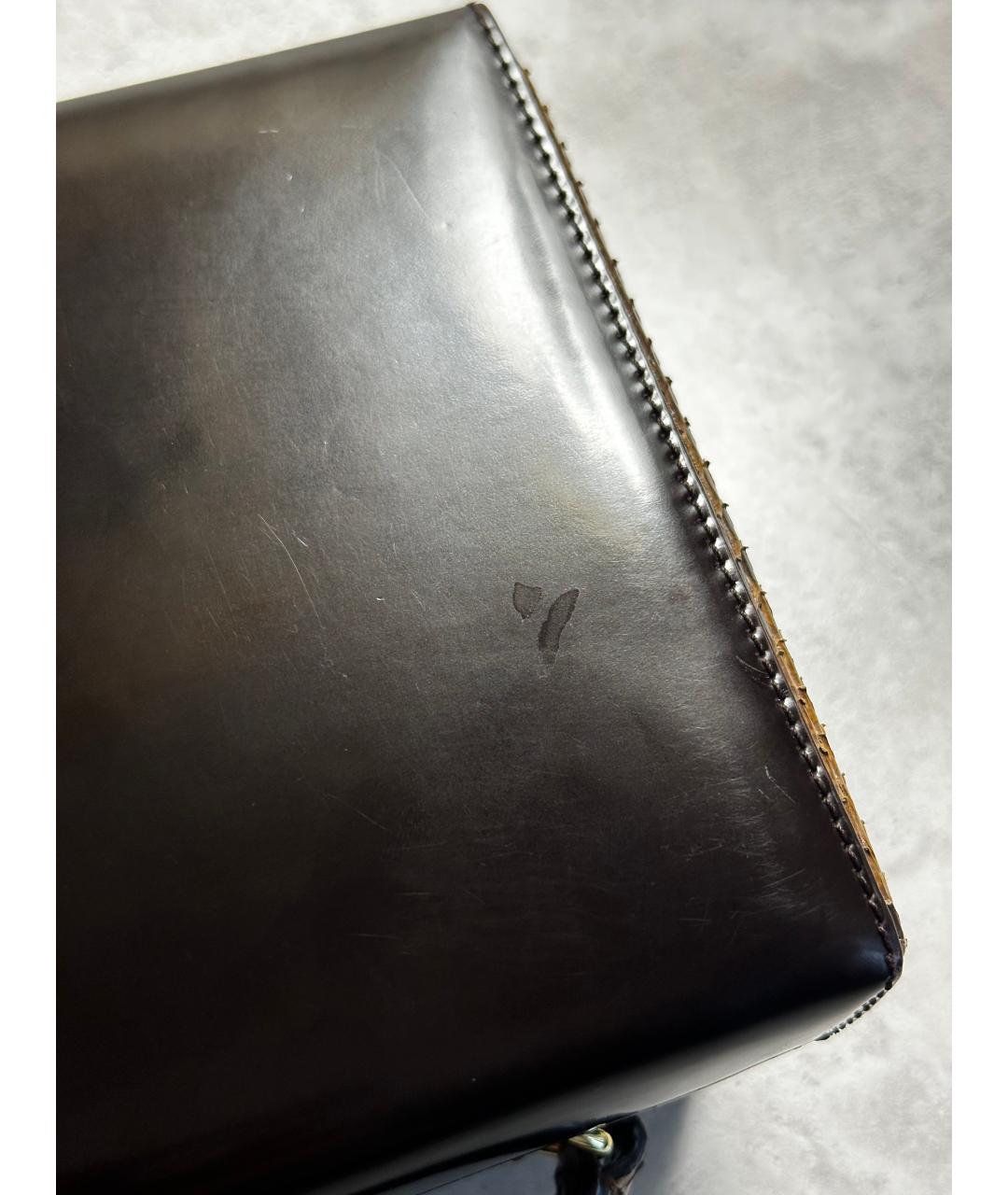 MARK CROSS Коричневая сумка с короткими ручками из экзотической кожи, фото 9