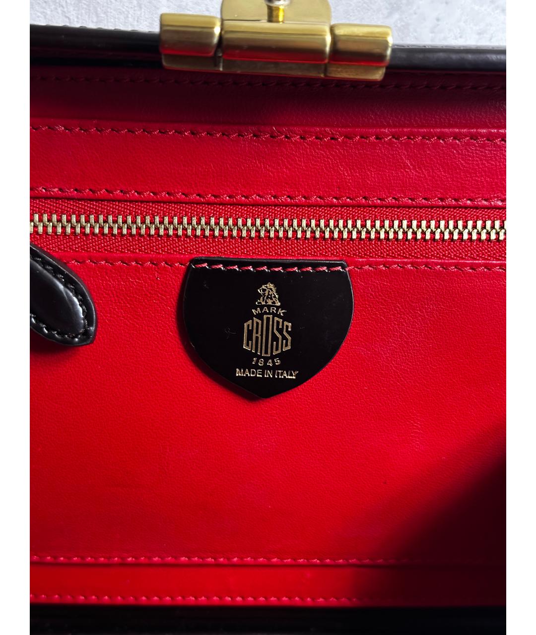 MARK CROSS Коричневая сумка с короткими ручками из экзотической кожи, фото 6