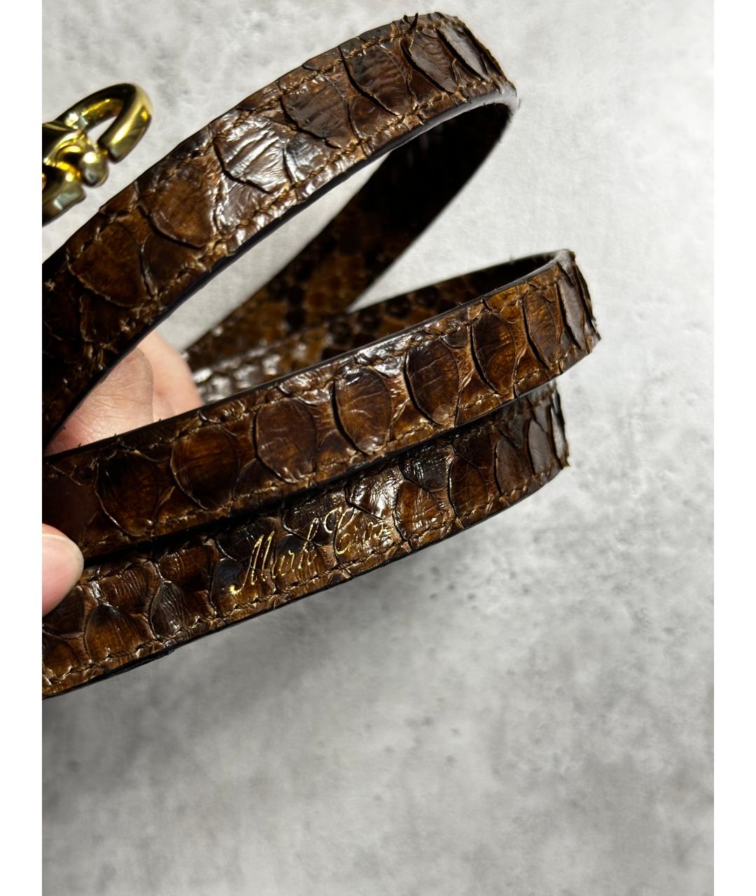 MARK CROSS Коричневая сумка с короткими ручками из экзотической кожи, фото 8