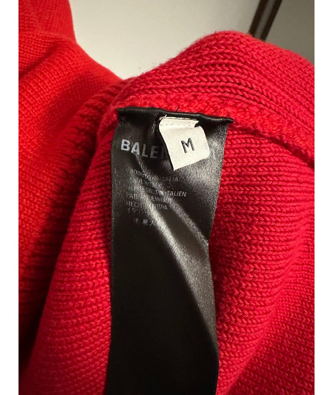 BALENCIAGA Красный хлопковый джемпер / свитер, фото 5