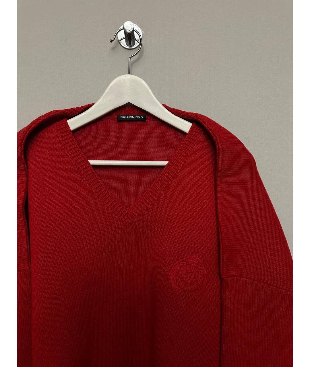 BALENCIAGA Красный хлопковый джемпер / свитер, фото 4