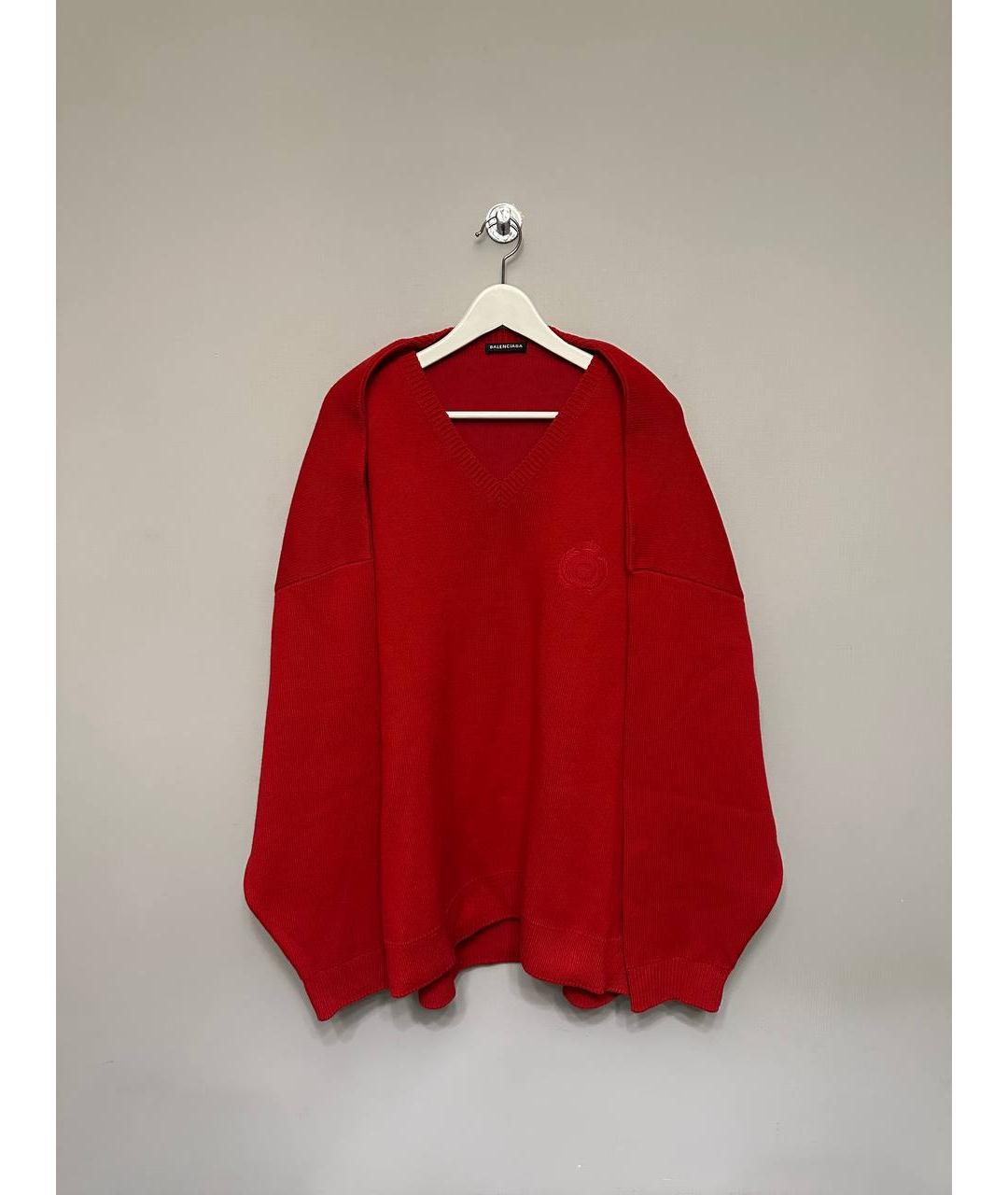 BALENCIAGA Красный хлопковый джемпер / свитер, фото 6