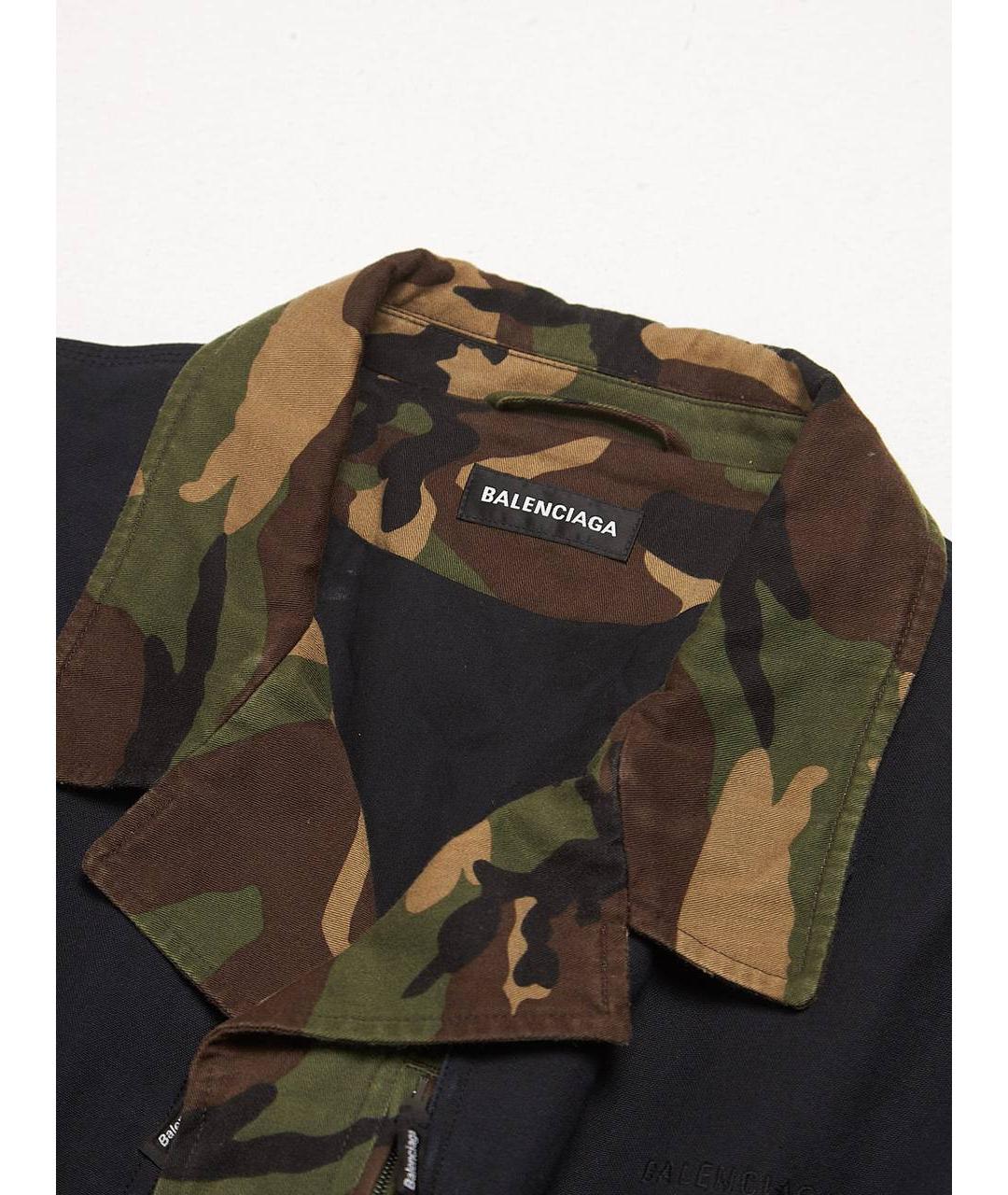 BALENCIAGA Черная хлопковая куртка, фото 3