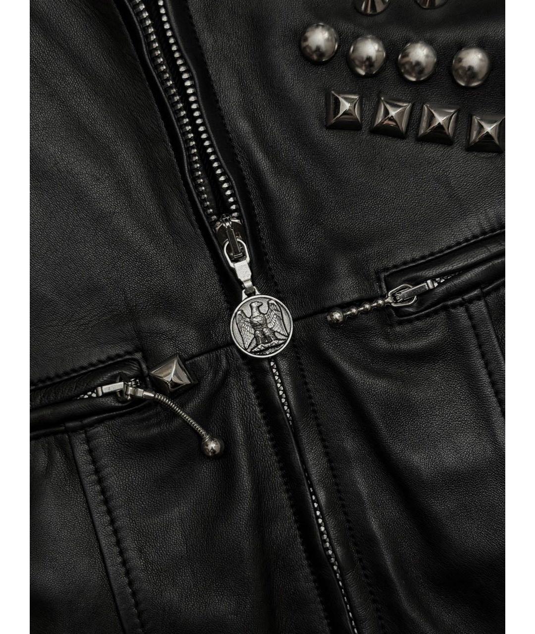 BALMAIN Черная кожаная куртка, фото 4