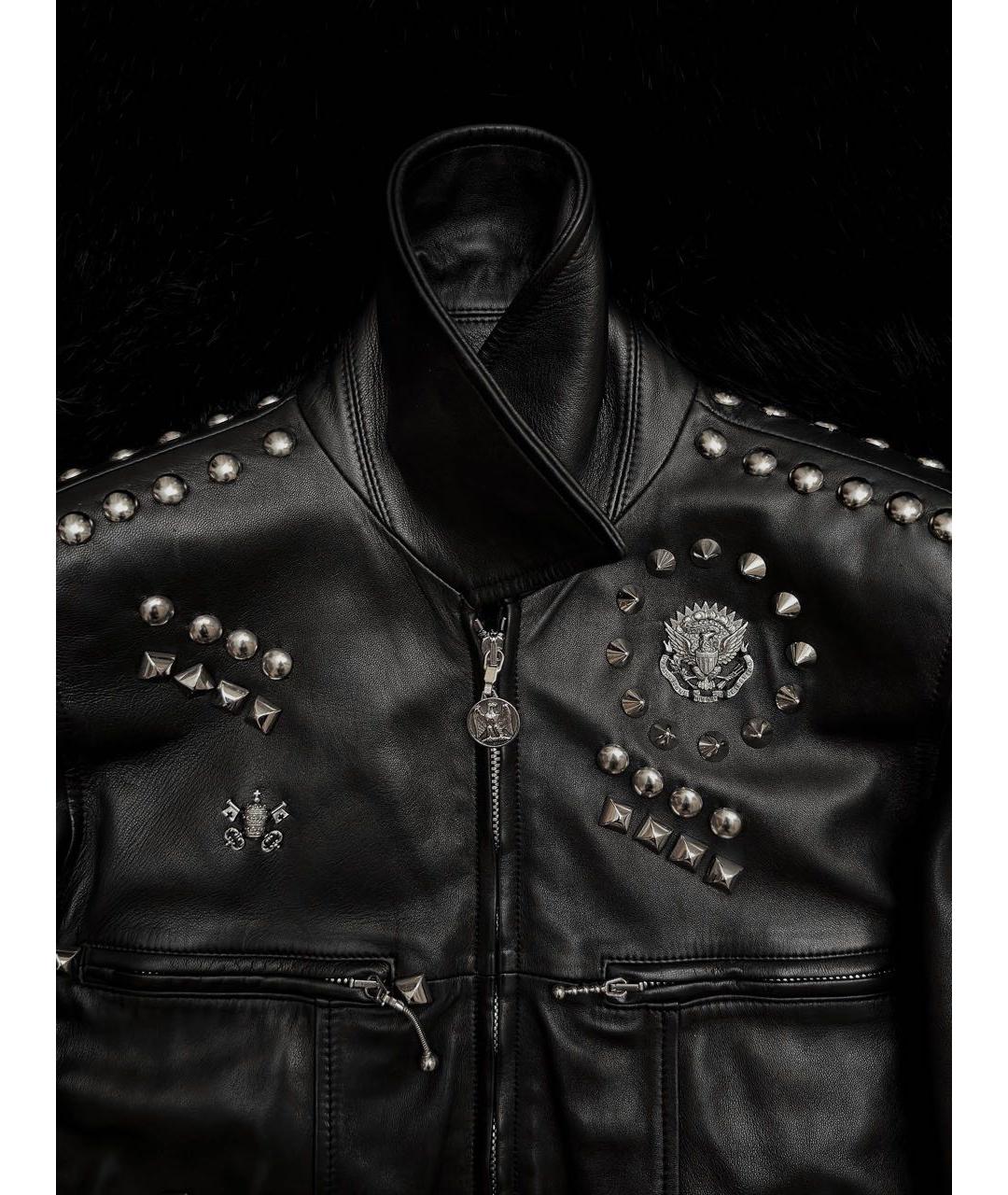 BALMAIN Черная кожаная куртка, фото 3
