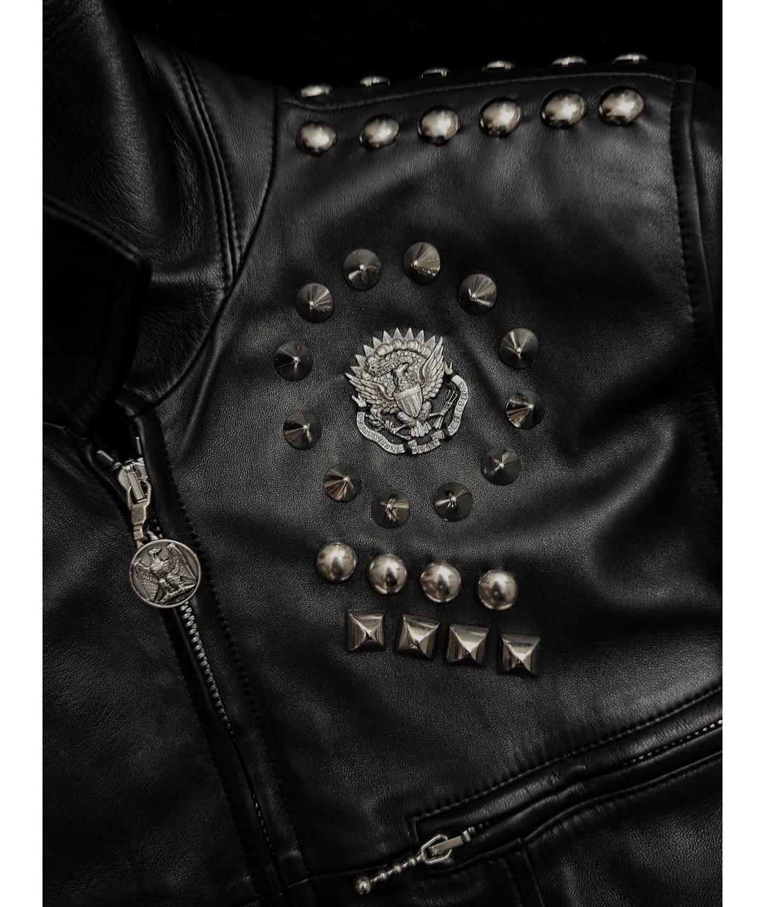 BALMAIN Черная кожаная куртка, фото 5