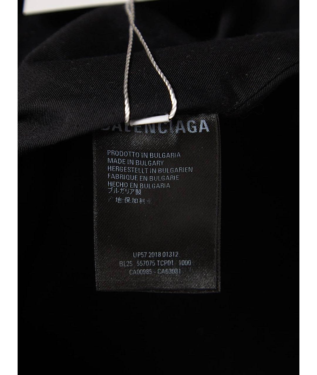 BALENCIAGA Черная хлопковая куртка, фото 4