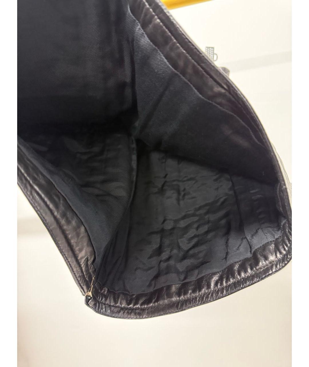 BALMAIN Черная кожаная юбка мини, фото 5