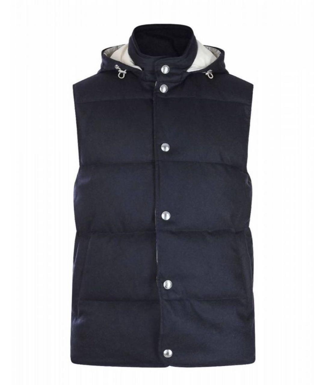 ELEVENTY Темно-синий шерстяной жилет, фото 1