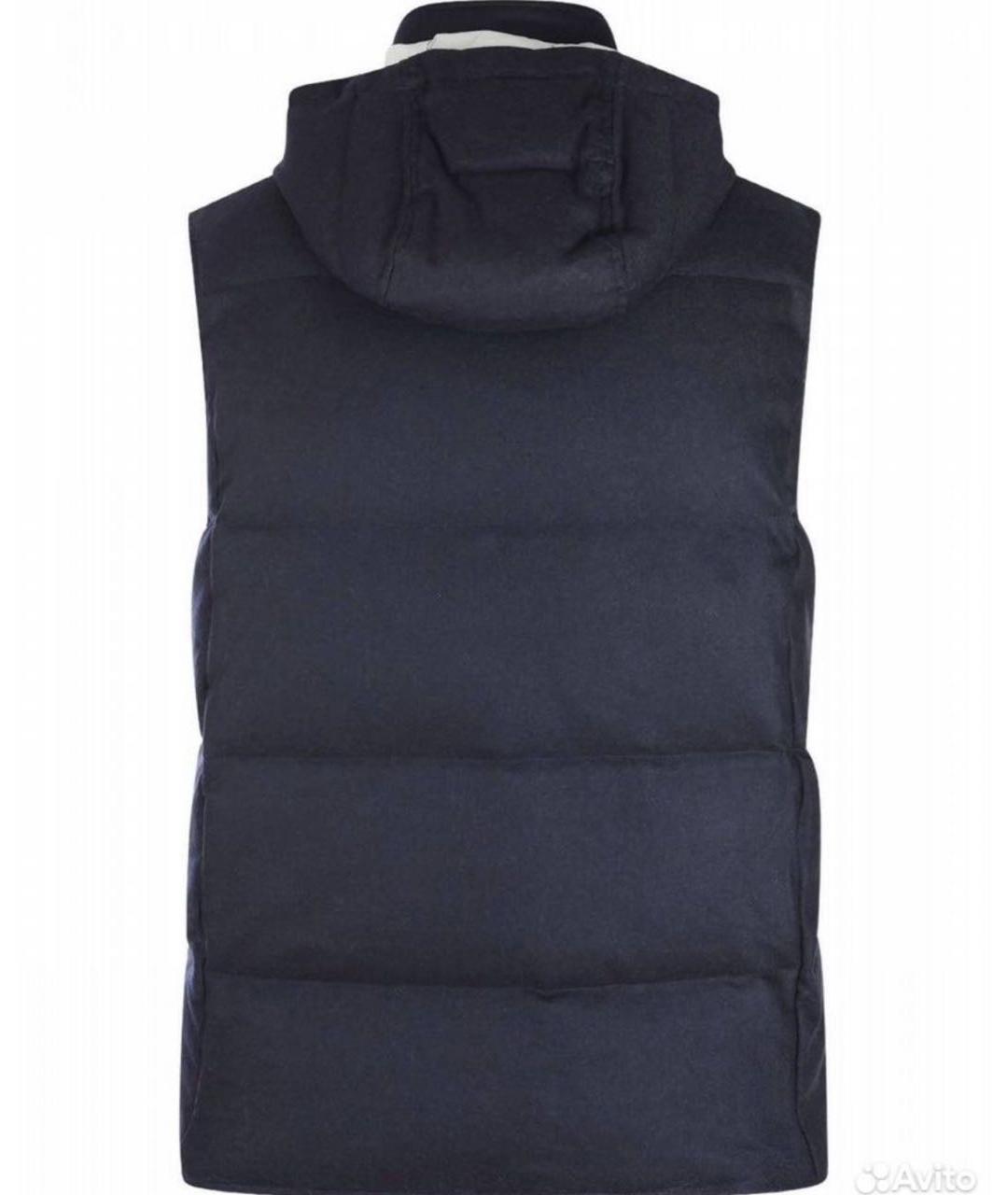 ELEVENTY Темно-синий шерстяной жилет, фото 2