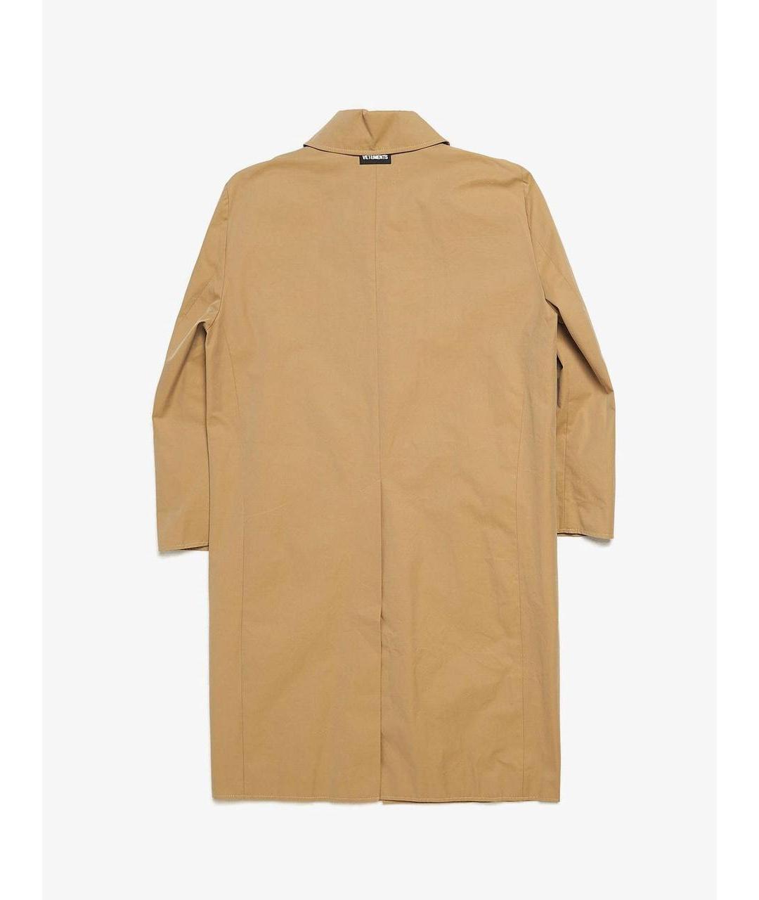 VETEMENTS Бежевое хлопковое пальто, фото 2
