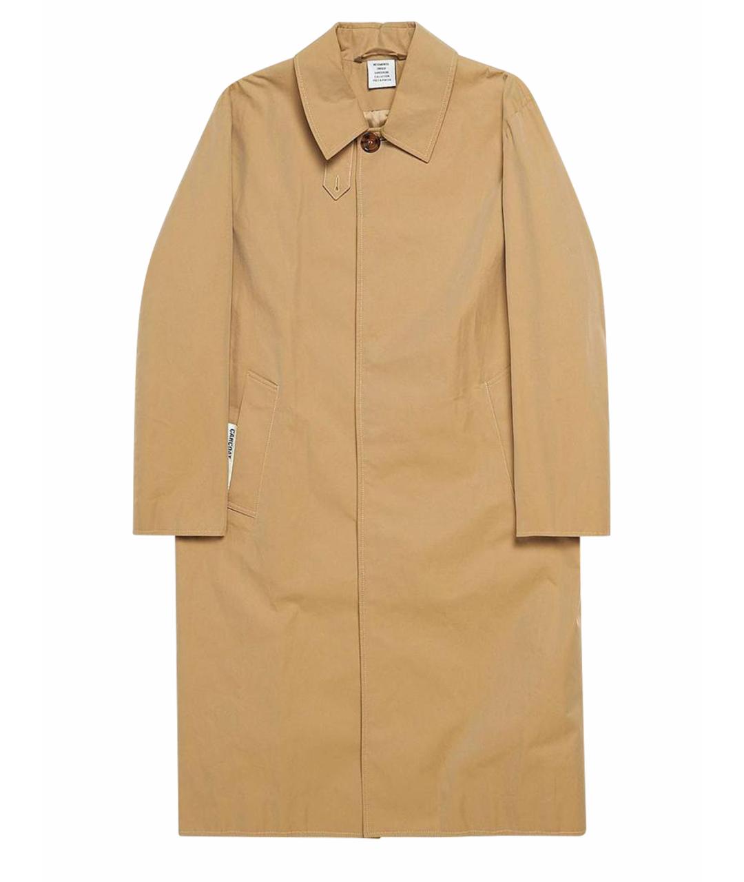 VETEMENTS Бежевое хлопковое пальто, фото 1