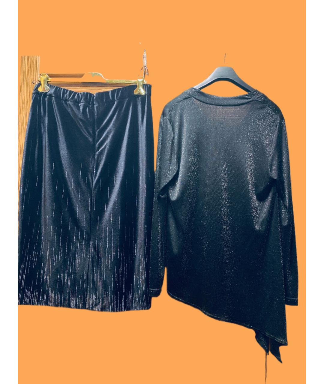 ESCADA Черный вискозный костюм с юбками, фото 2