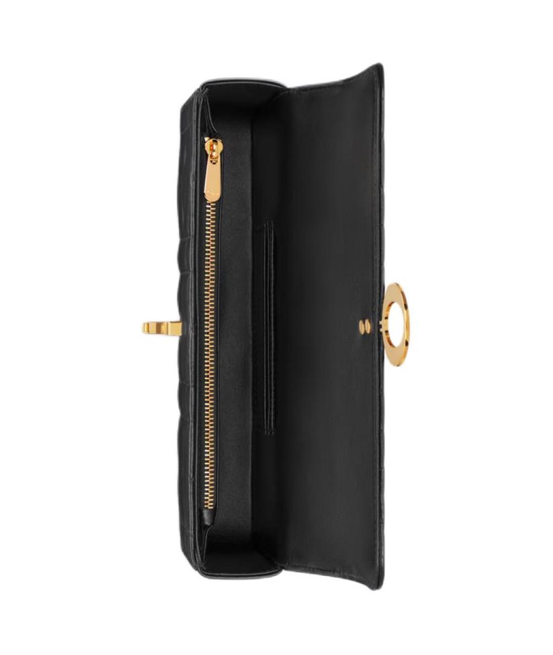 CHRISTIAN DIOR Черная кожаная сумка через плечо, фото 5