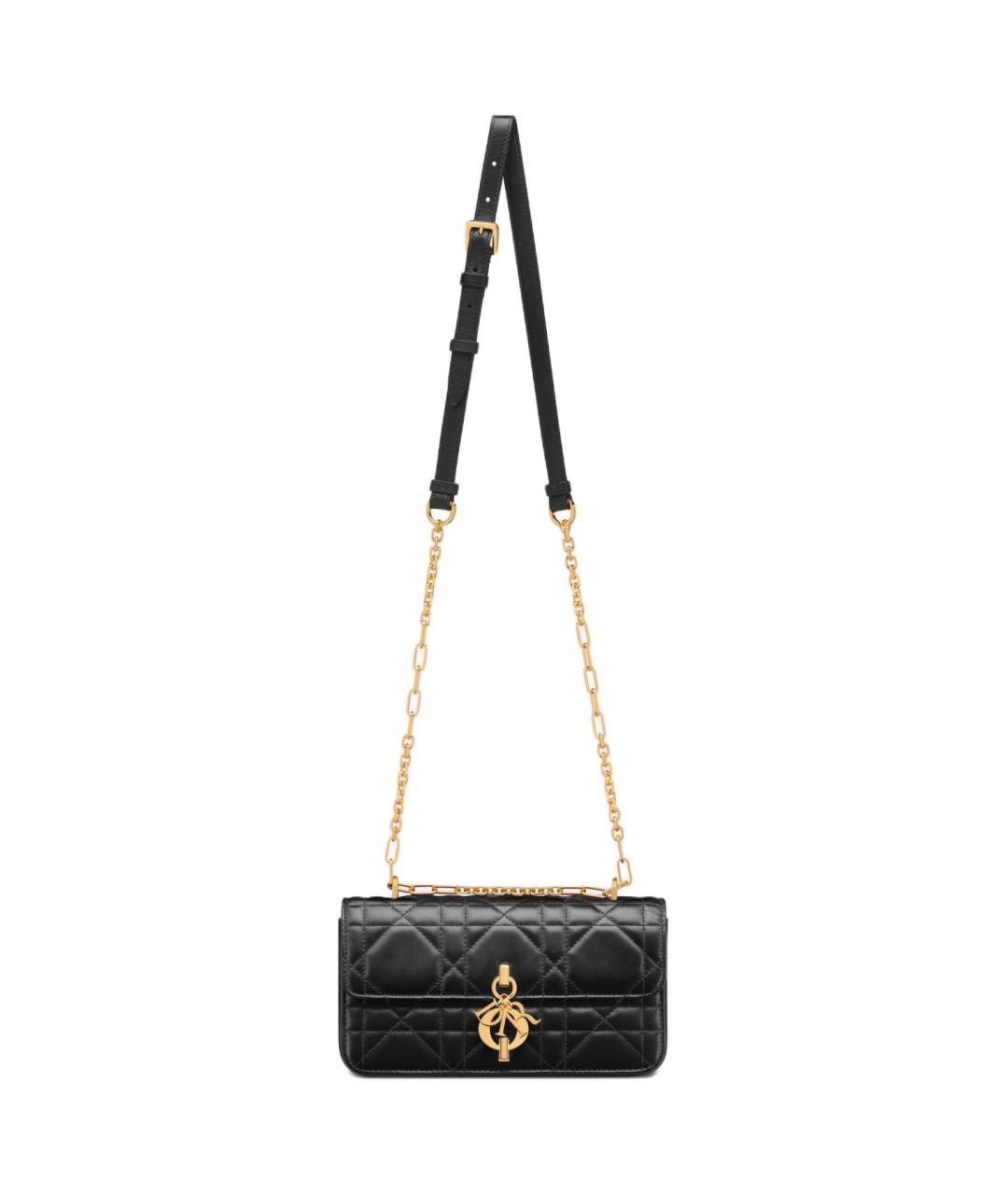 CHRISTIAN DIOR Черная кожаная сумка через плечо, фото 2