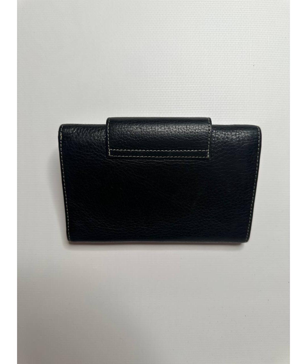 FERRAGAMO Черный кожаный кошелек, фото 2