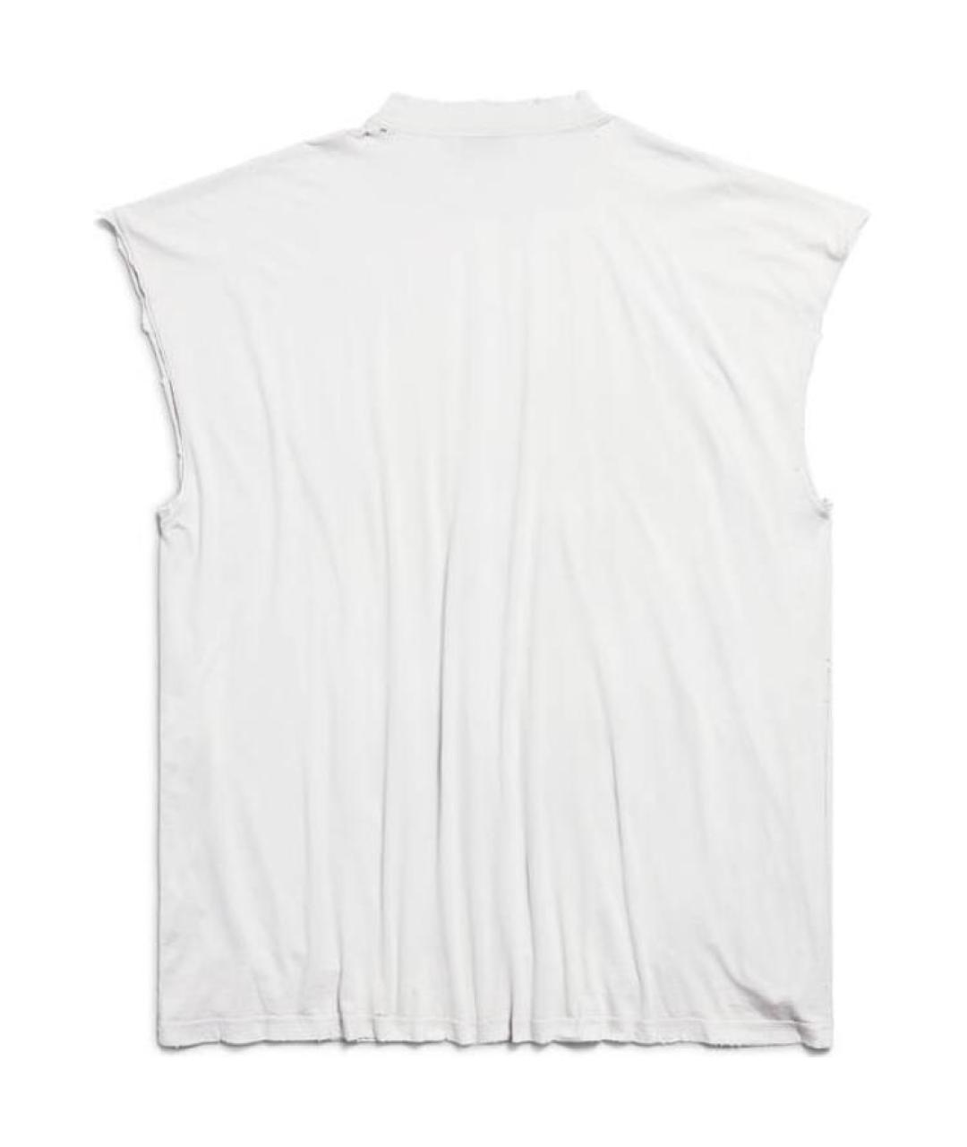 BALENCIAGA Белая хлопковая майка, фото 2