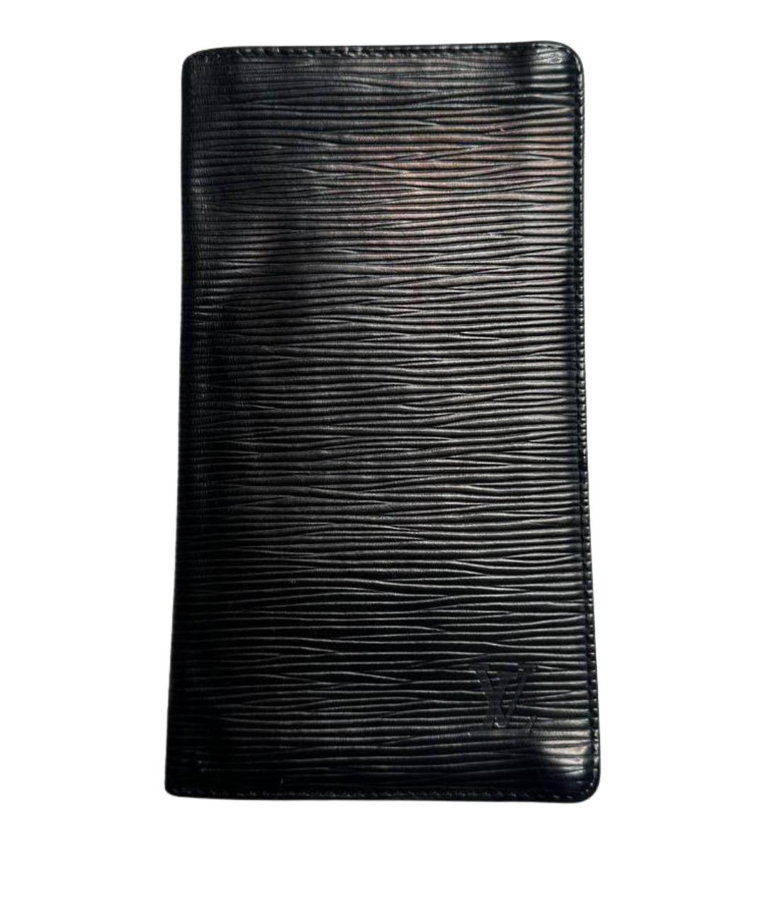 LOUIS VUITTON Черный кожаный кошелек, фото 1