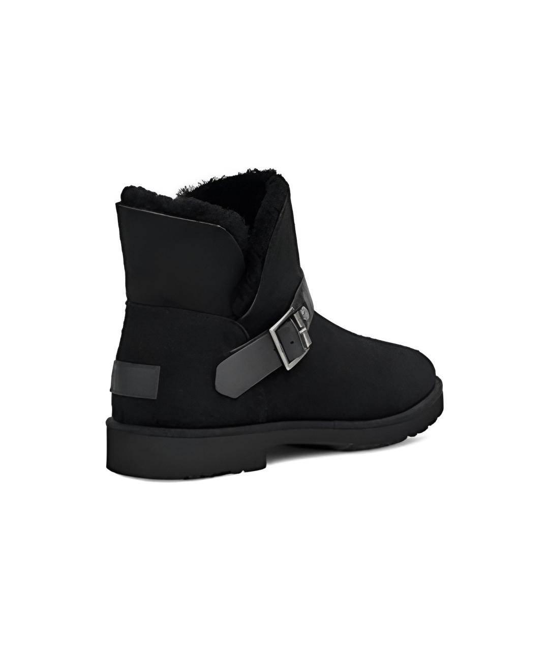 UGG AUSTRALIA Черные нубуковые ботинки, фото 4
