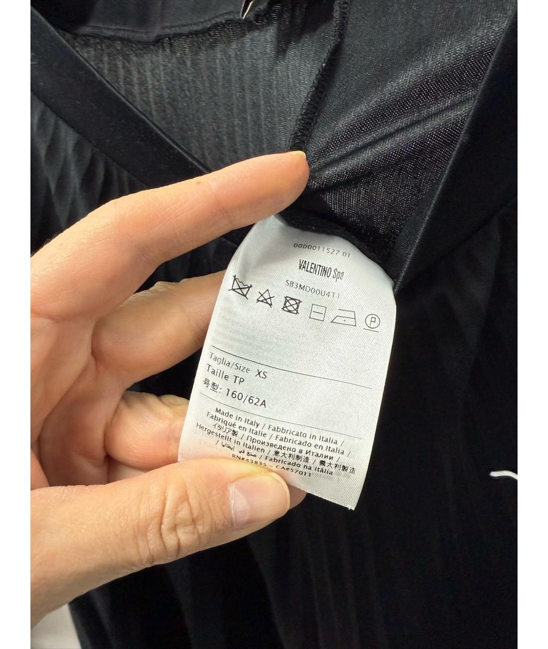 VALENTINO Черная полиэстеровая юбка макси, фото 3