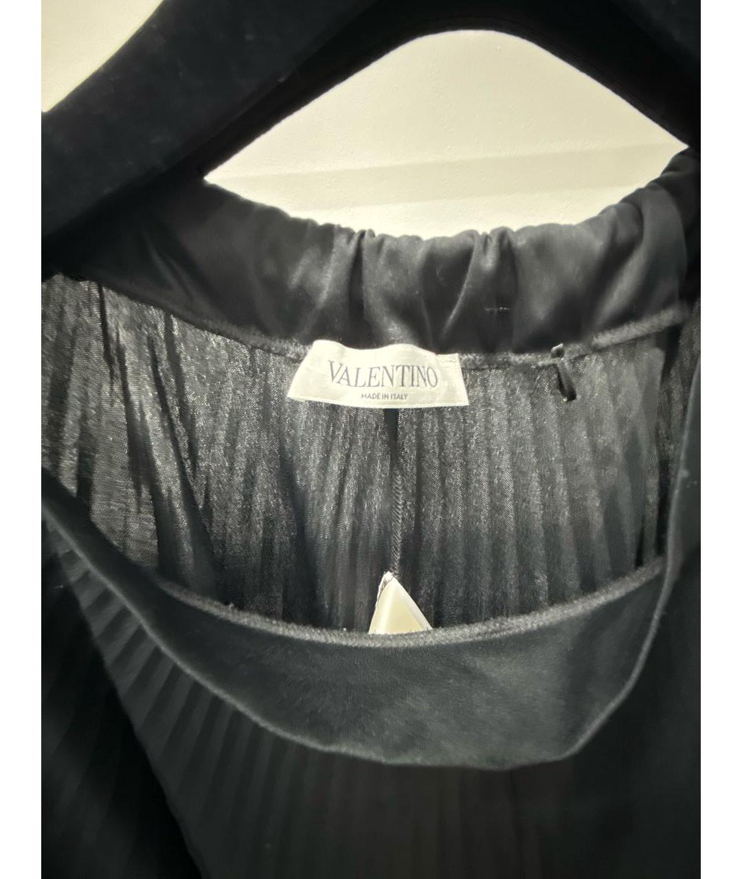 VALENTINO Черная полиэстеровая юбка макси, фото 4