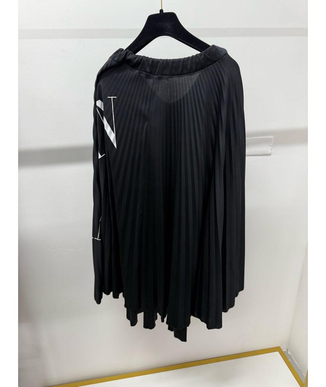 VALENTINO Черная полиэстеровая юбка макси, фото 2