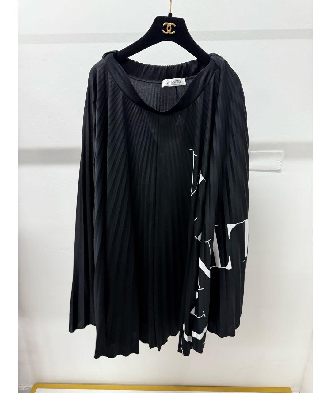 VALENTINO Черная полиэстеровая юбка макси, фото 5