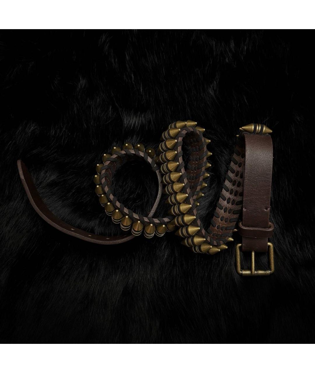BALMAIN Коричневый кожаный ремень, фото 3