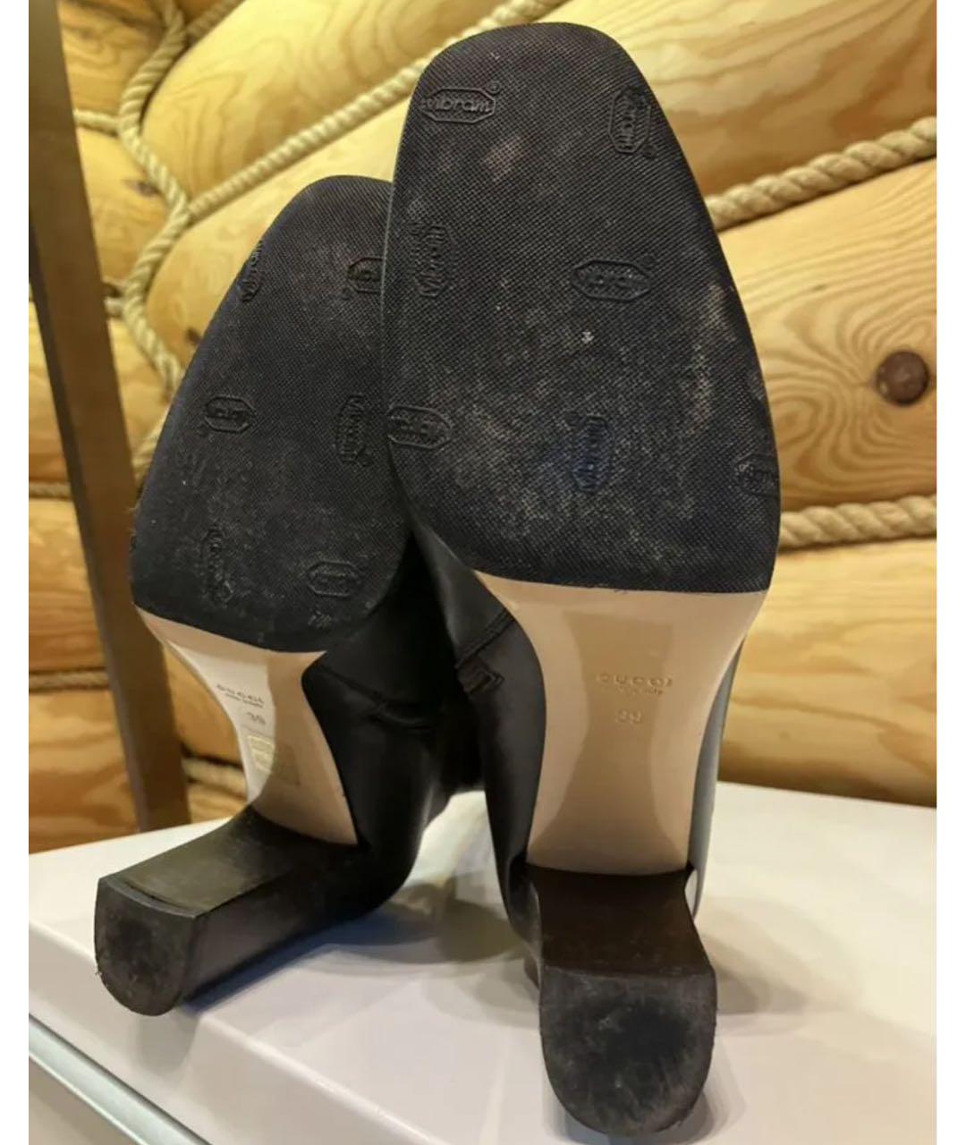 GUCCI Коричневые кожаные сапоги, фото 4