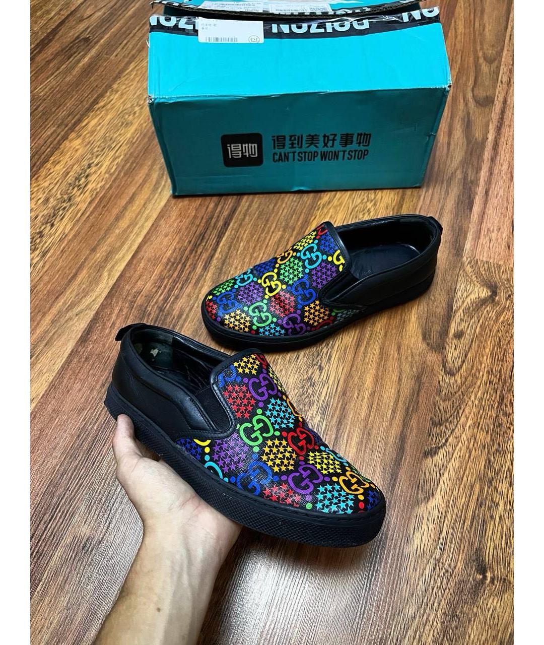 GUCCI Мульти кожаные слипоны, фото 2