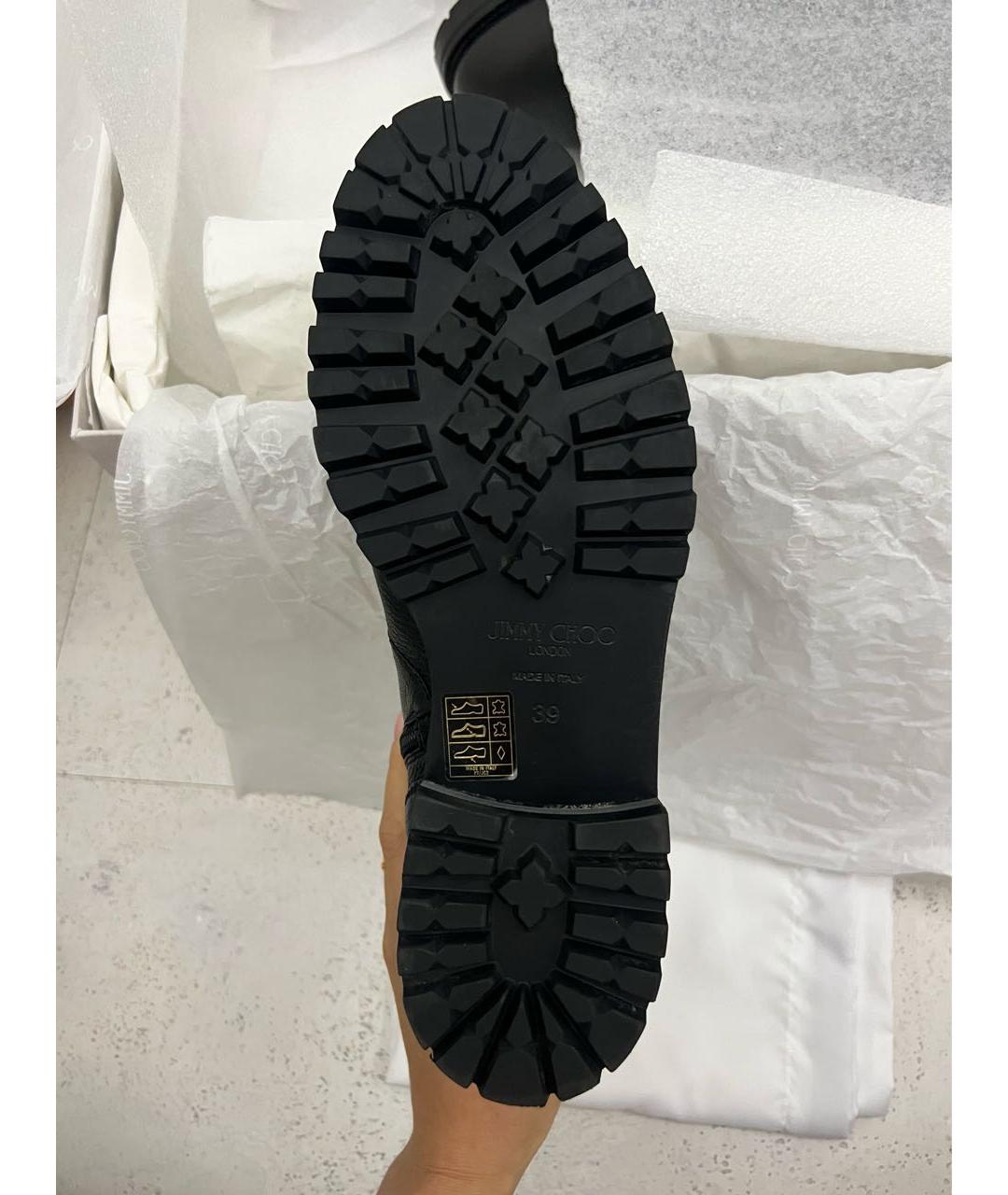 JIMMY CHOO Черные кожаные ботинки, фото 8