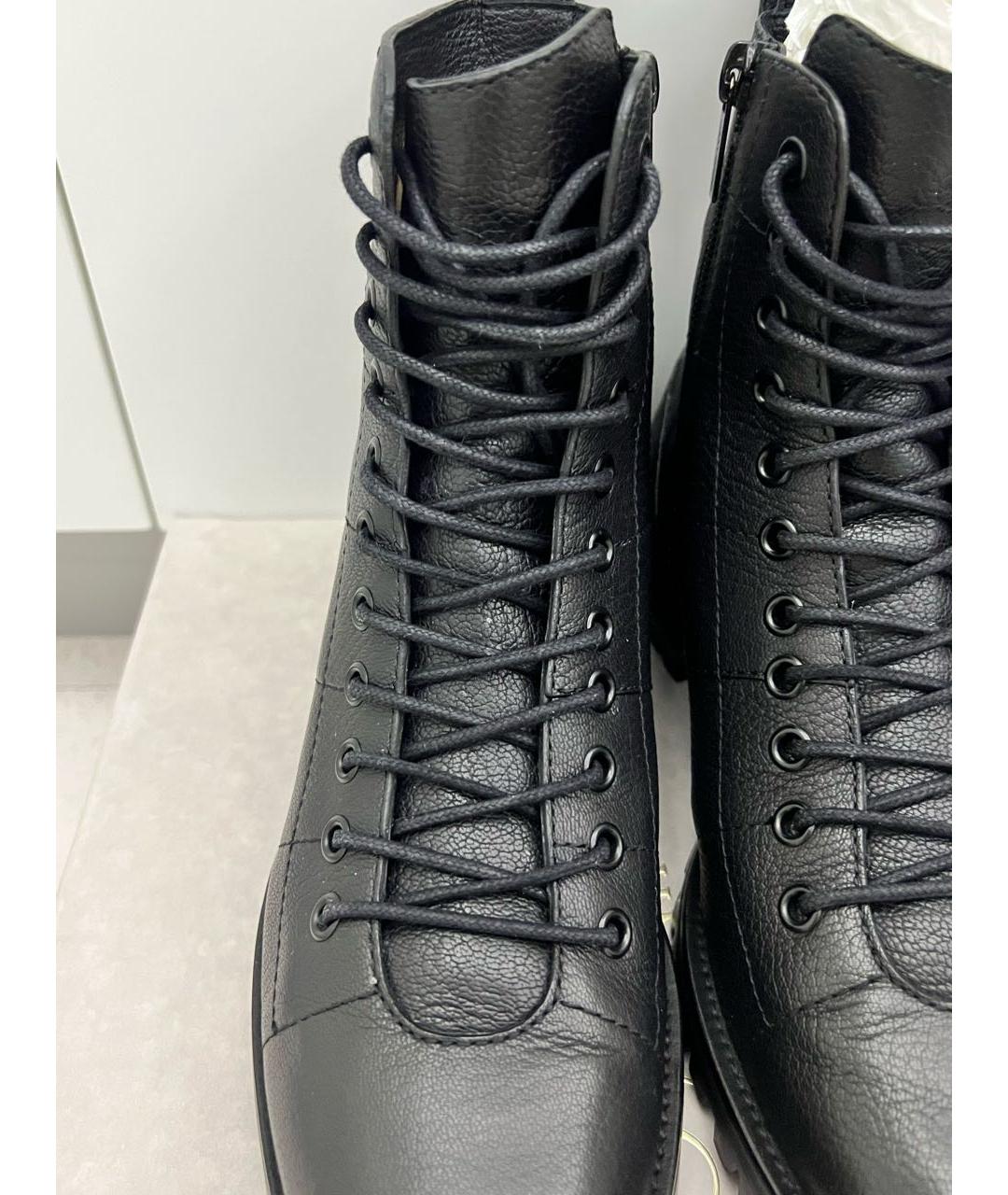 JIMMY CHOO Черные кожаные ботинки, фото 6