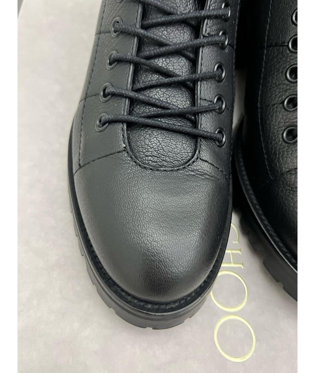 JIMMY CHOO Черные кожаные ботинки, фото 7