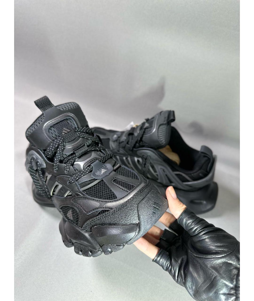 ADIDAS Черные текстильные высокие кроссовки / кеды, фото 2