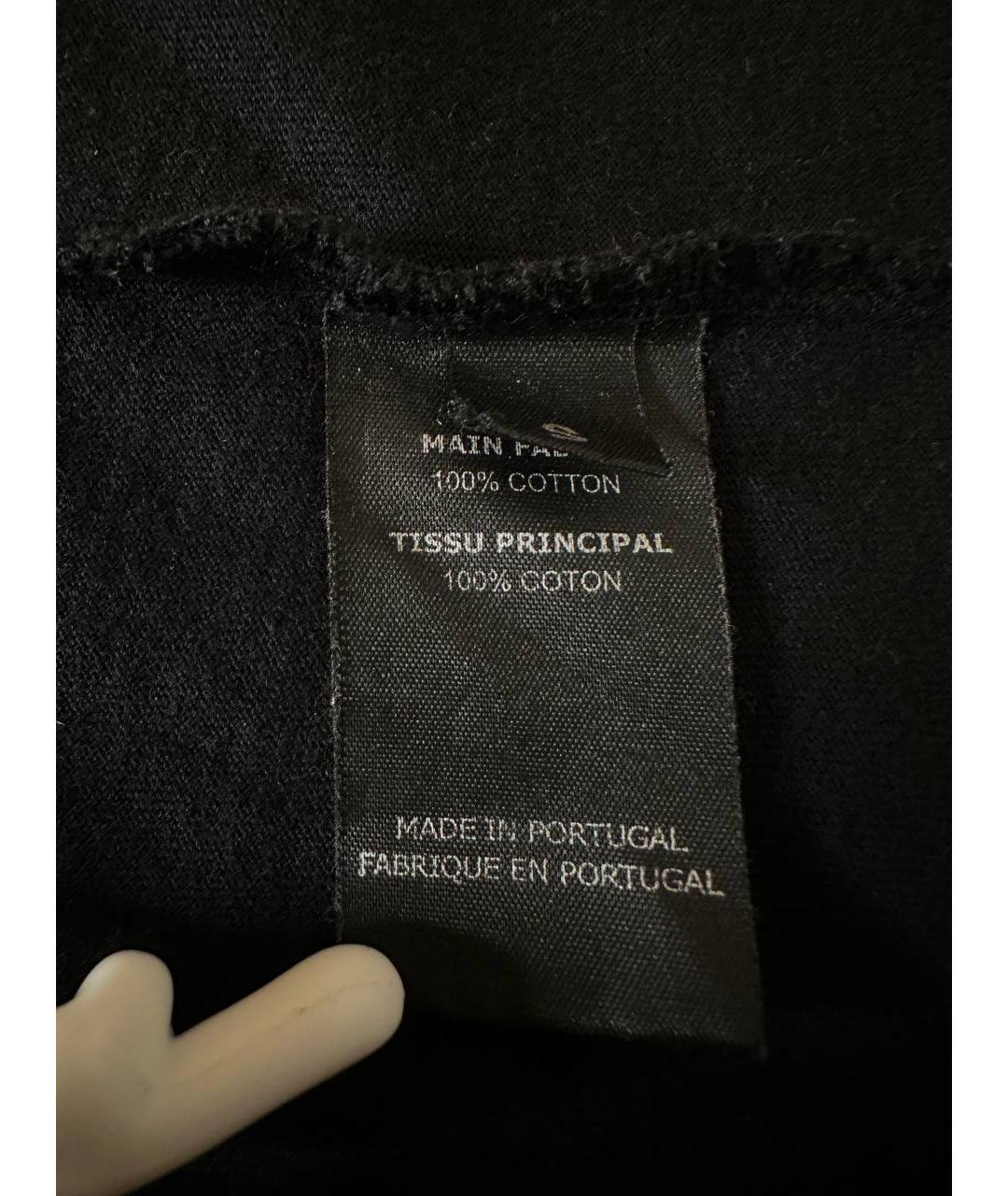 VETEMENTS Черная хлопковая футболка, фото 5