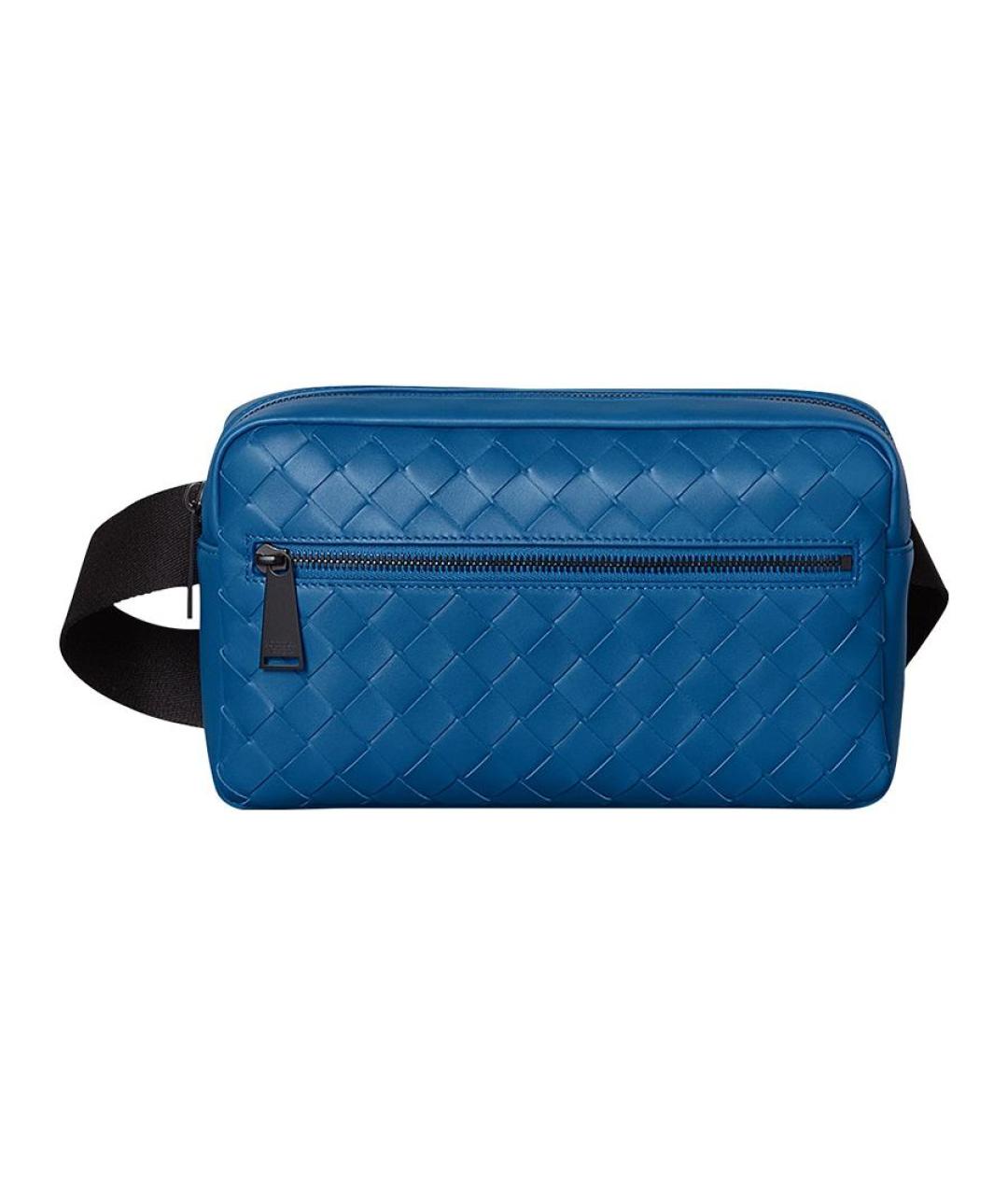 BOTTEGA VENETA Синяя поясная сумка, фото 1