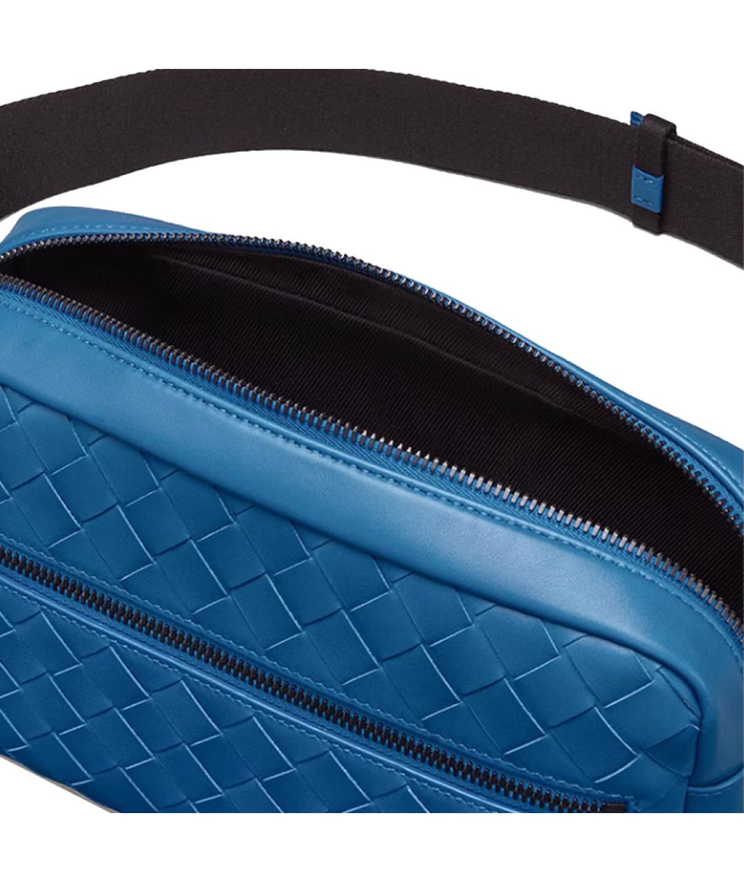 BOTTEGA VENETA Синяя поясная сумка, фото 4