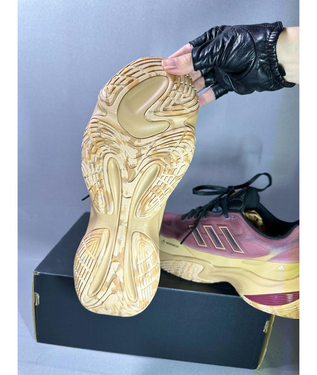 ADIDAS Бордовые резиновые низкие кроссовки / кеды, фото 5