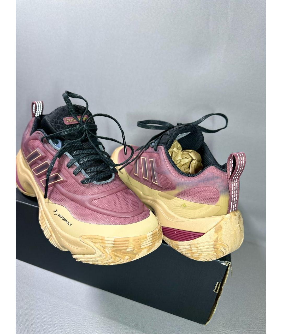 ADIDAS Бордовые резиновые низкие кроссовки / кеды, фото 3