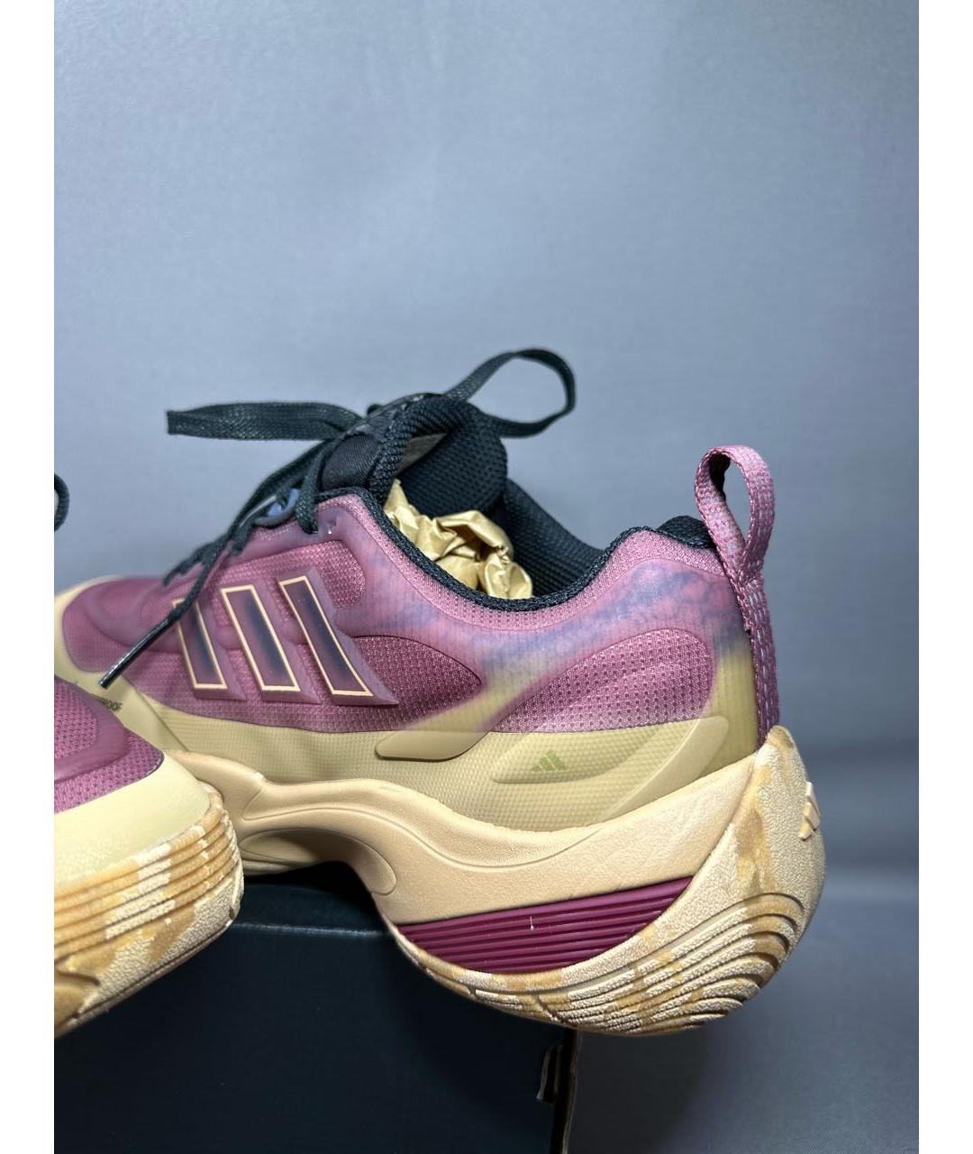 ADIDAS Бордовые резиновые низкие кроссовки / кеды, фото 4