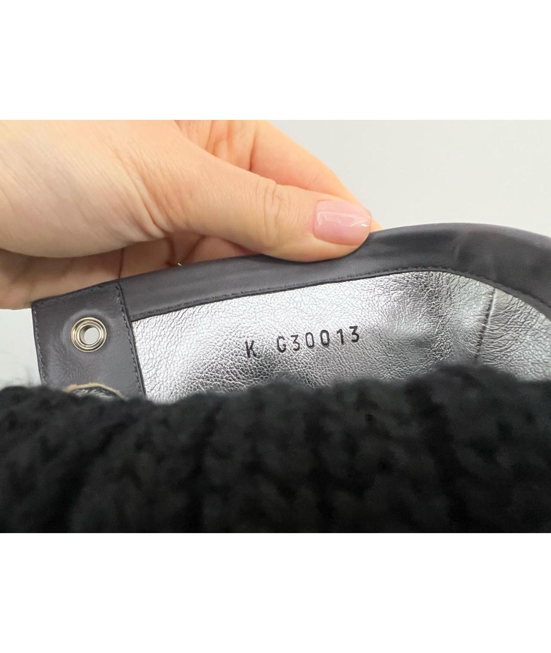 CHANEL Антрацитовые кожаные ботинки, фото 7