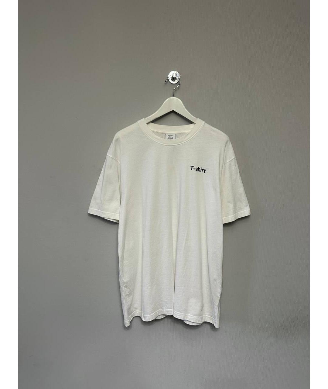 VETEMENTS Белая хлопковая футболка, фото 6