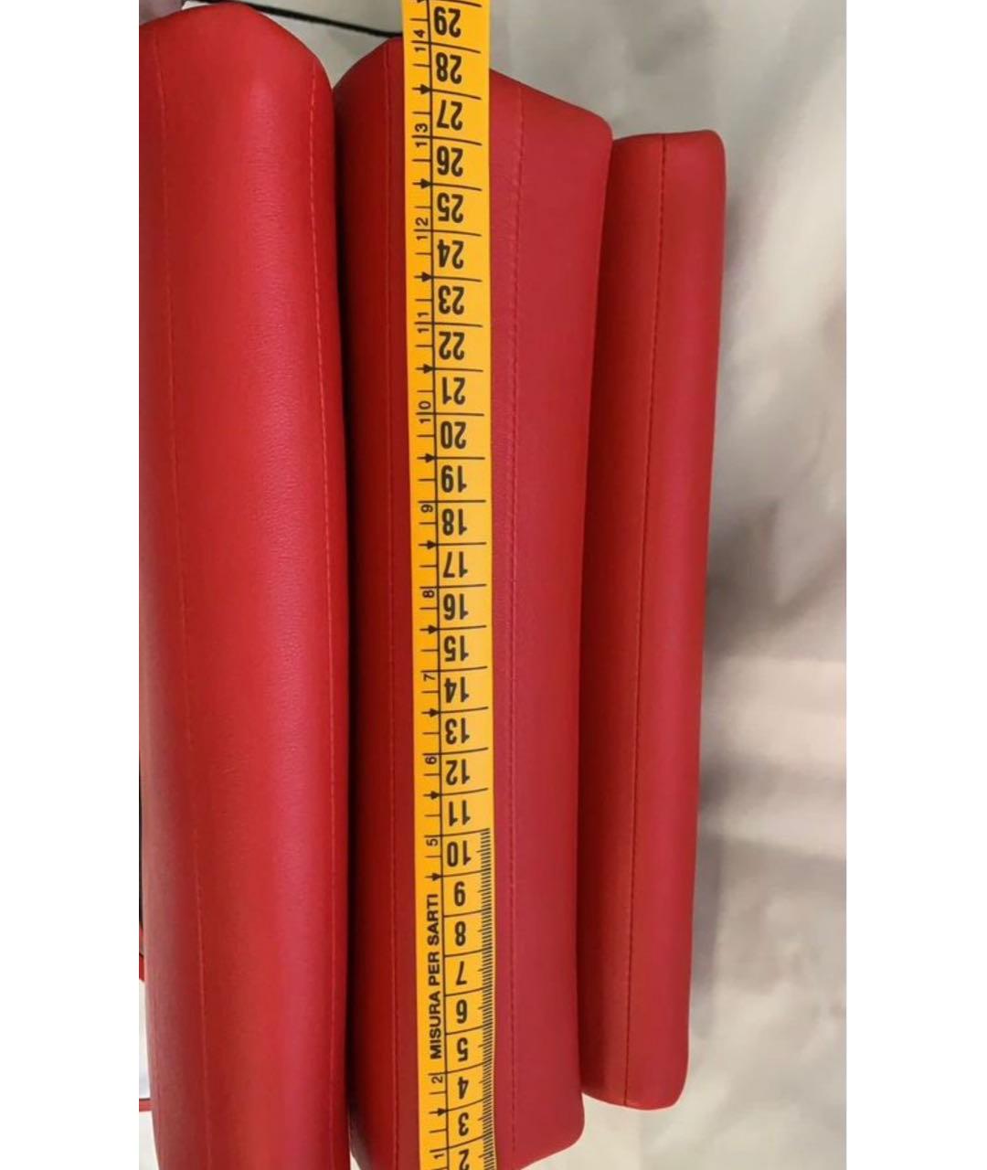 VALENTINO Красная кожаная сумка с короткими ручками, фото 6