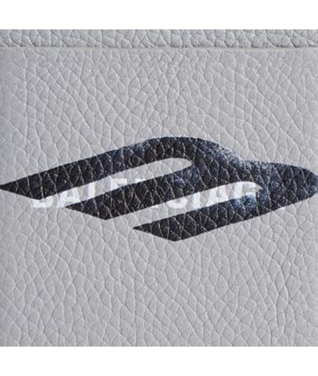 BALENCIAGA Серый кожаный кардхолдер, фото 3