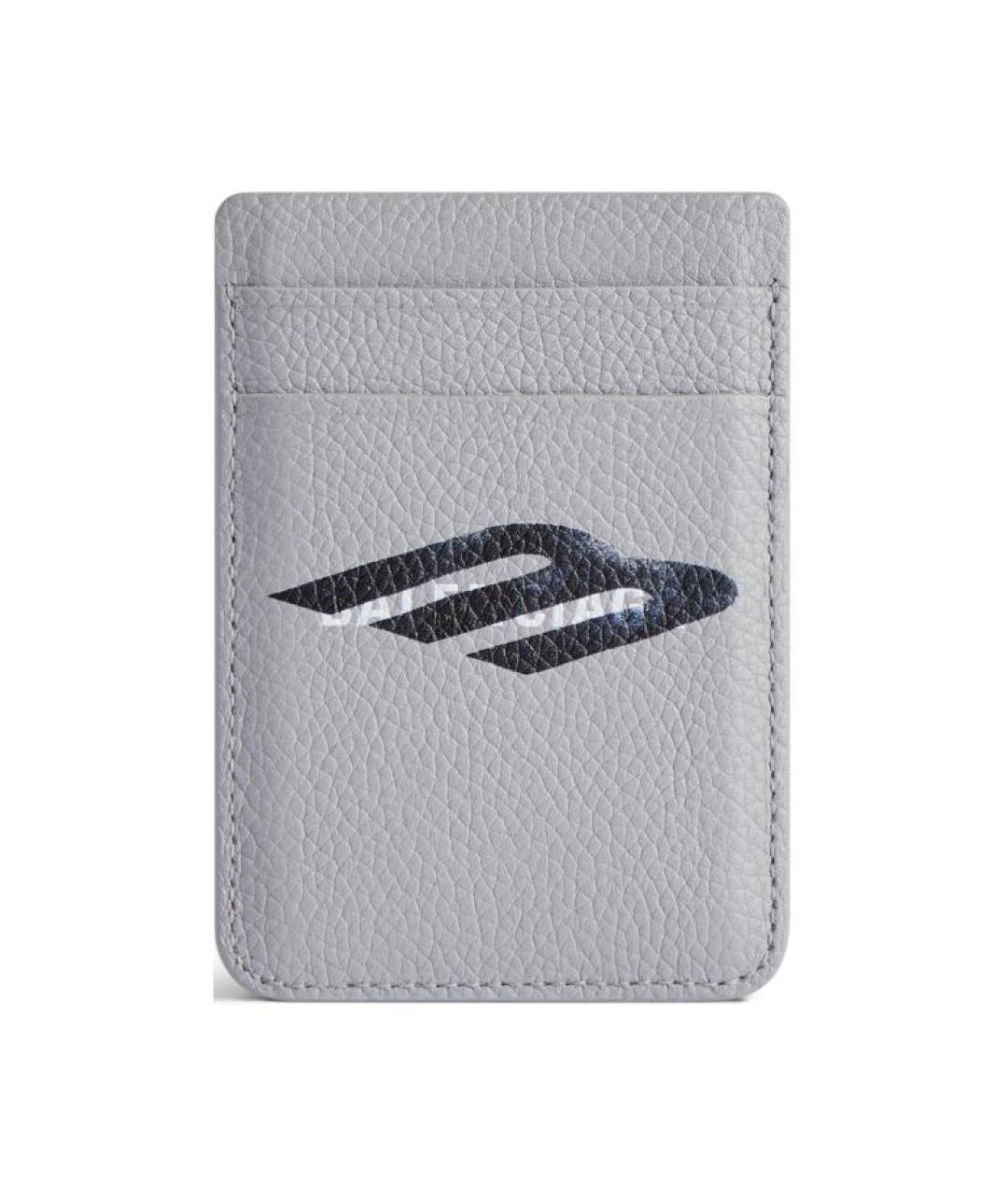 BALENCIAGA Серый кожаный кардхолдер, фото 1