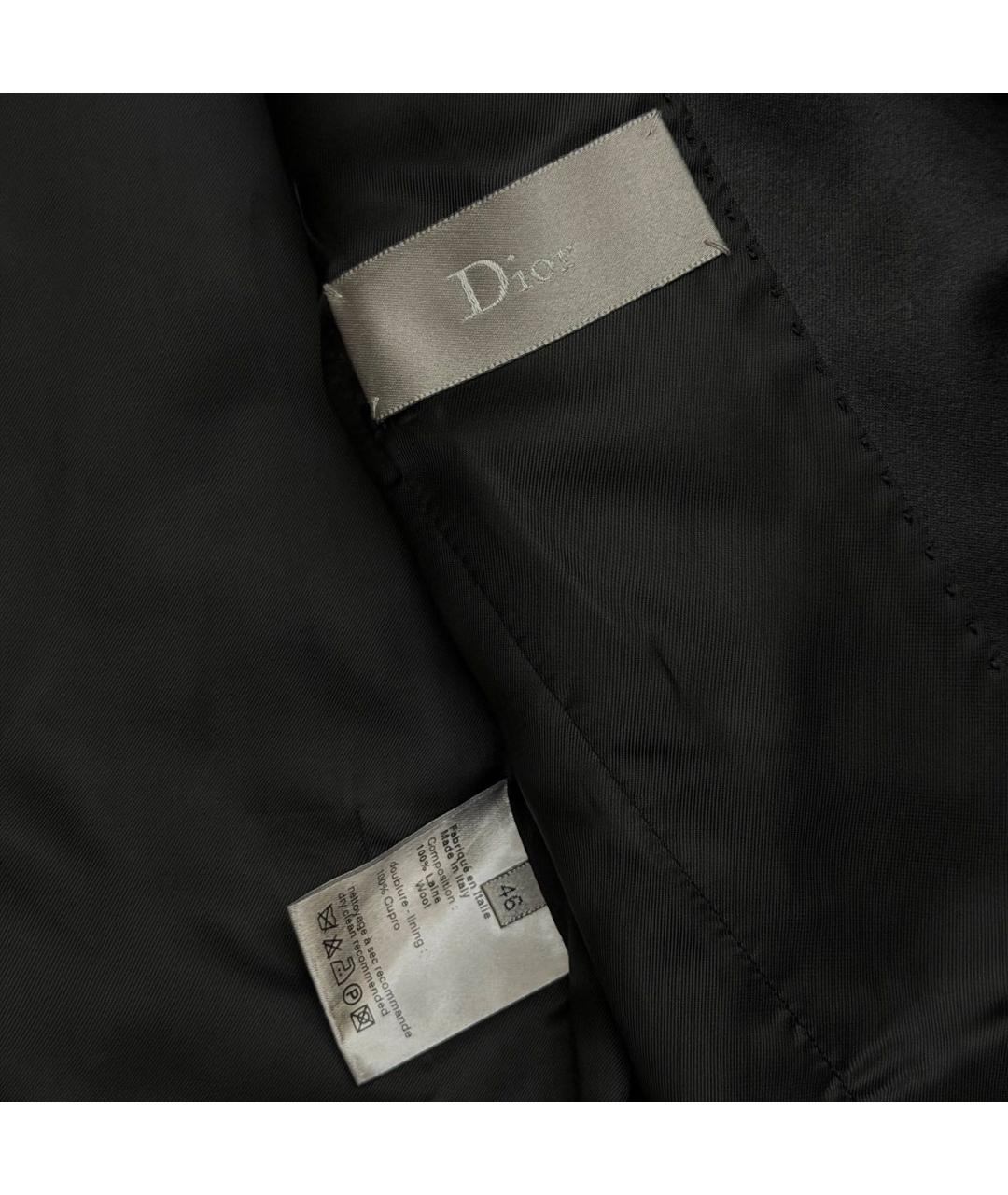 CHRISTIAN DIOR Черный шерстяной пиджак, фото 4
