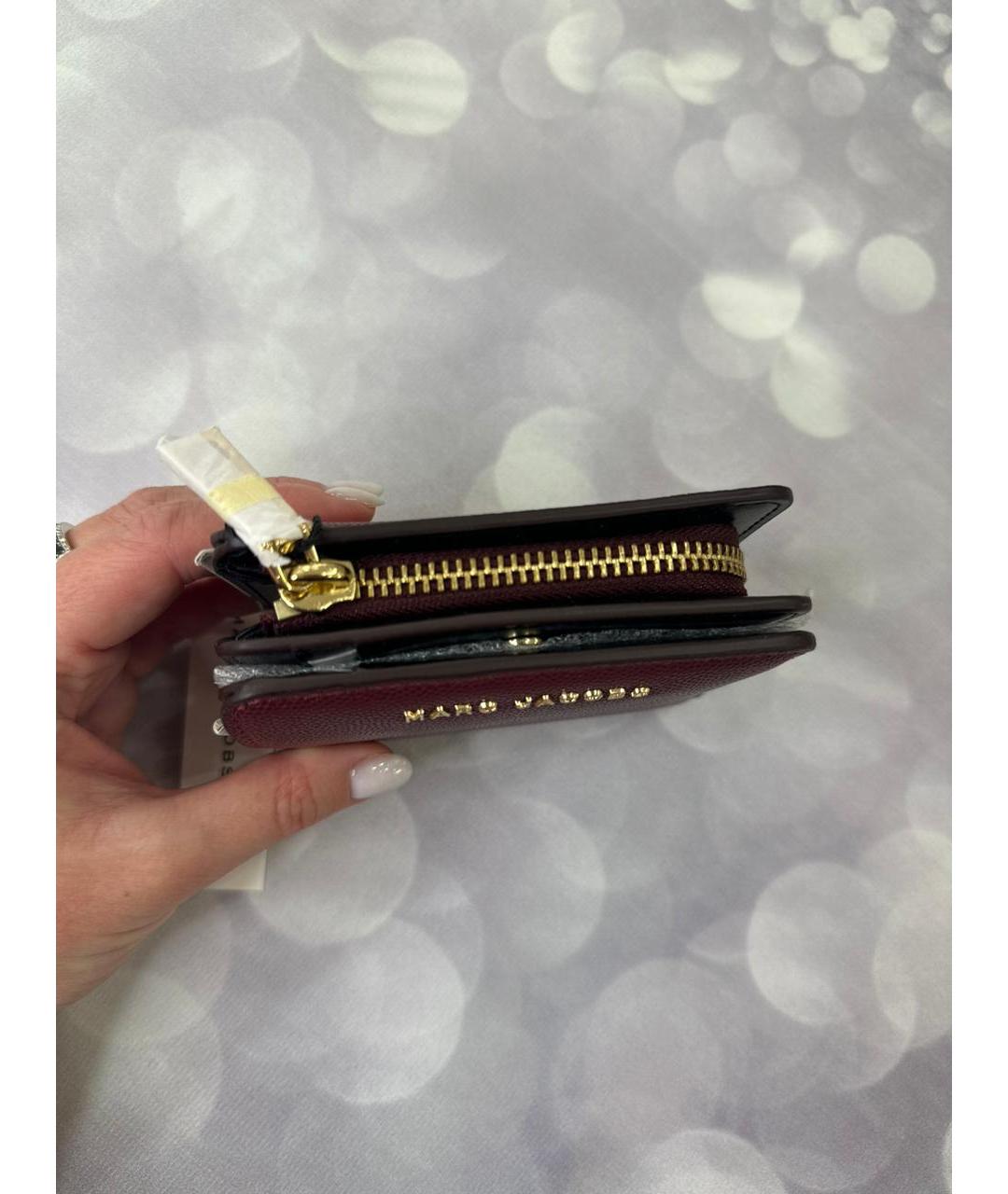 MARC JACOBS Бордовый кожаный кошелек, фото 2