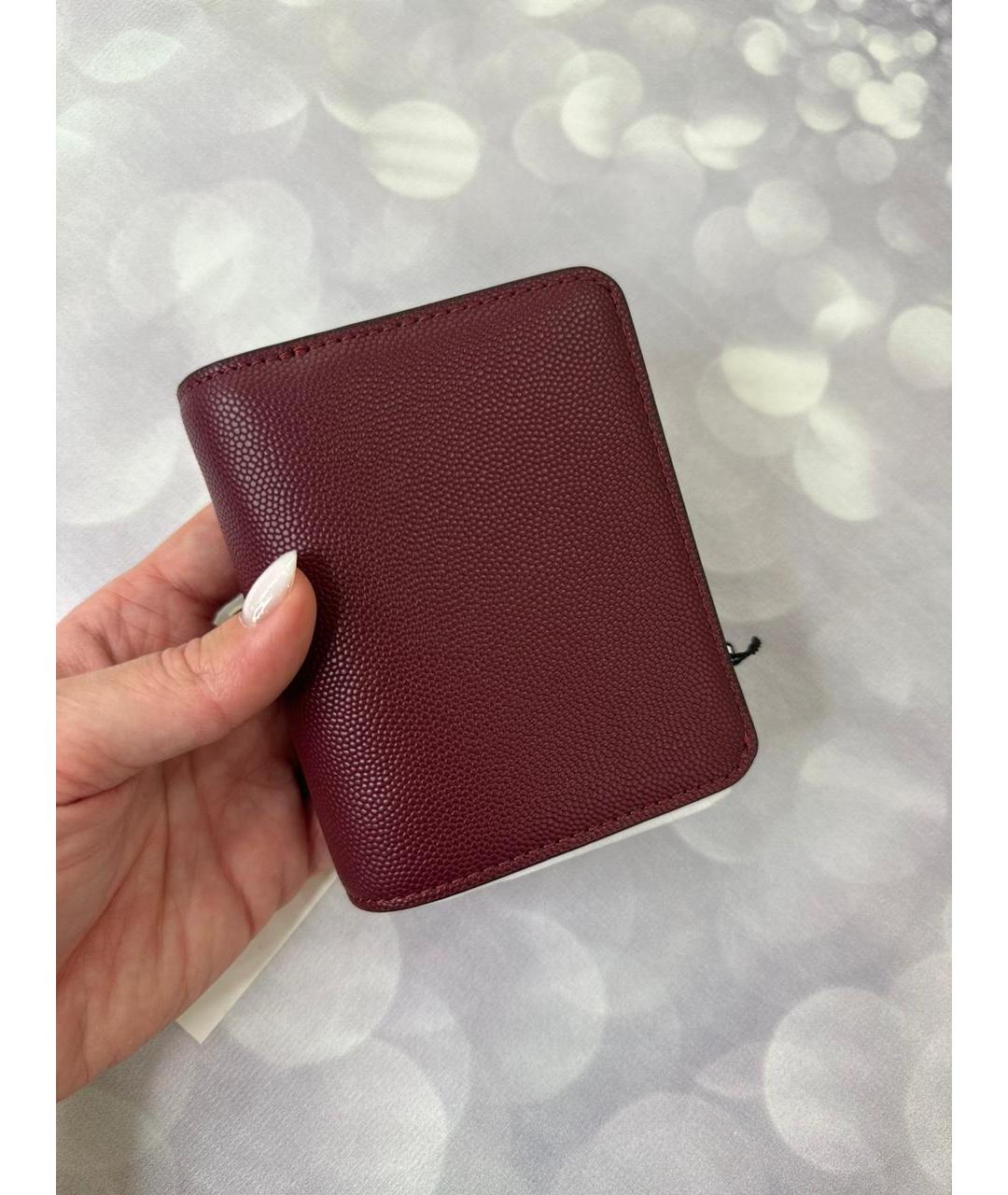 MARC JACOBS Бордовый кожаный кошелек, фото 5