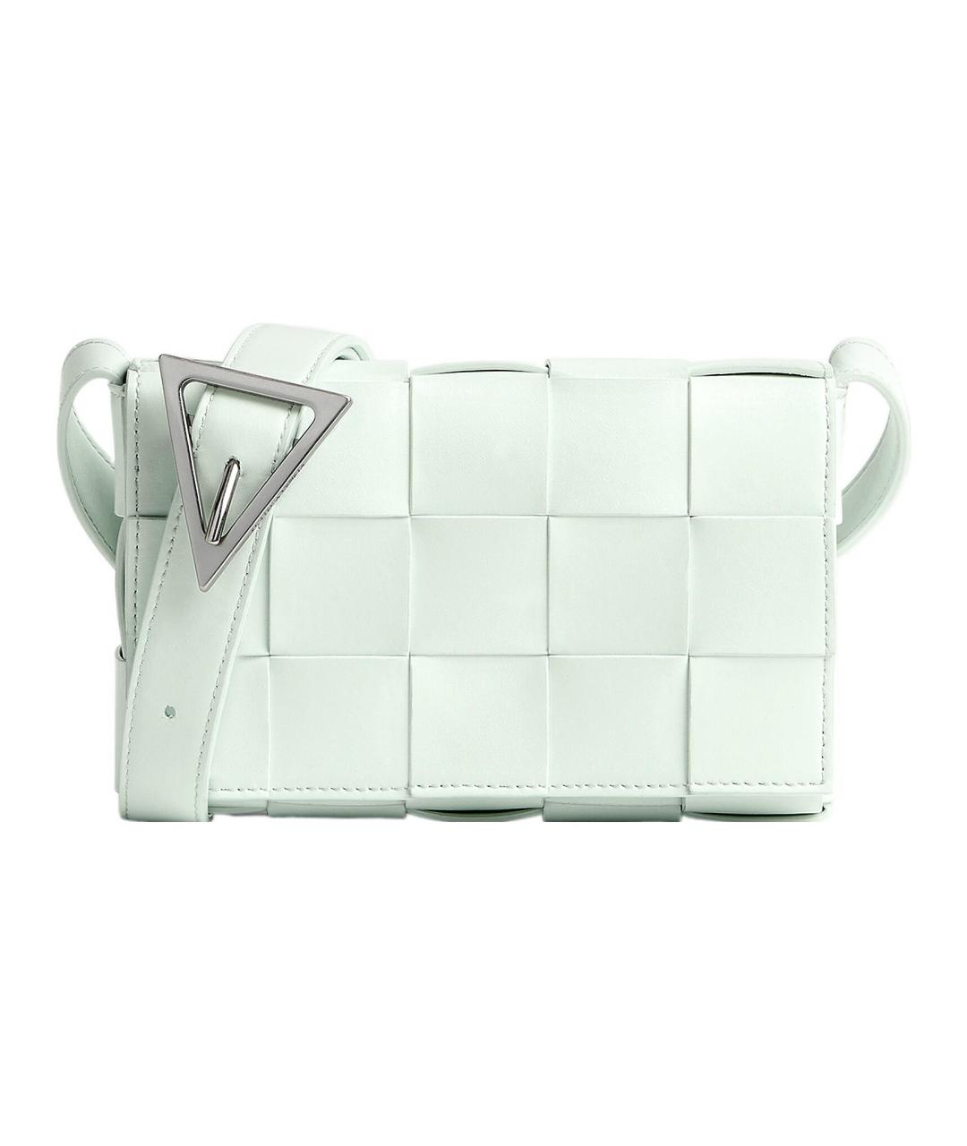 BOTTEGA VENETA Белая кожаная сумка на плечо, фото 1